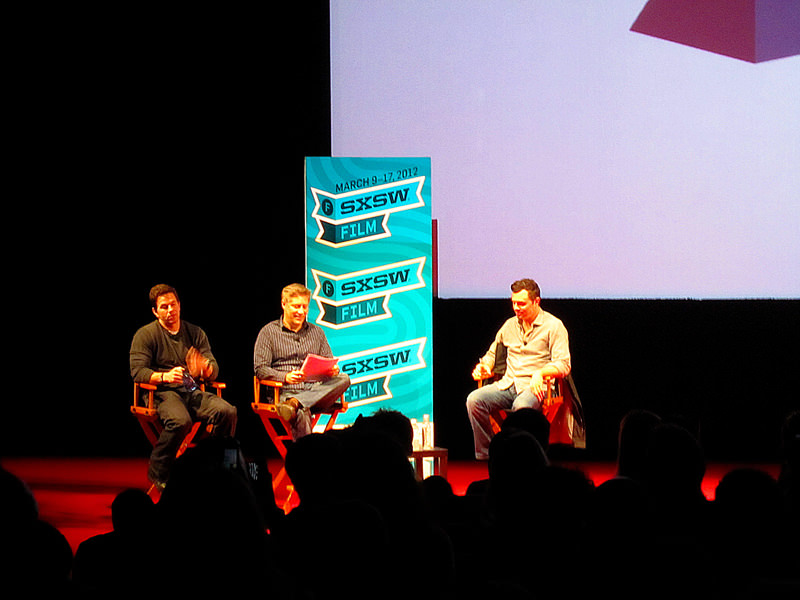 Mark Wahlberg and Seth MacFarlane on stage at SXSW Film 2012